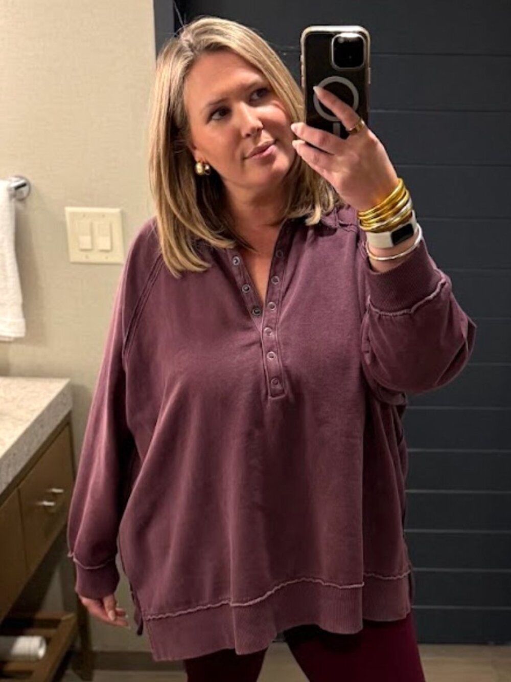 American Eagle Half Snap Sweatshirt